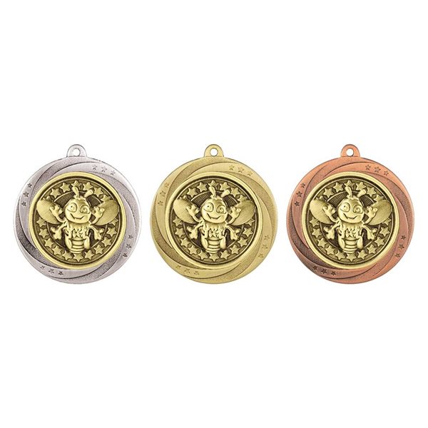 Superstar 60mm Bee Medal in Gold, Silver & Bronze MM25175