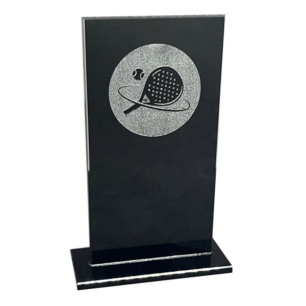 Padel Black Glass Award 5mm Thick CR24184