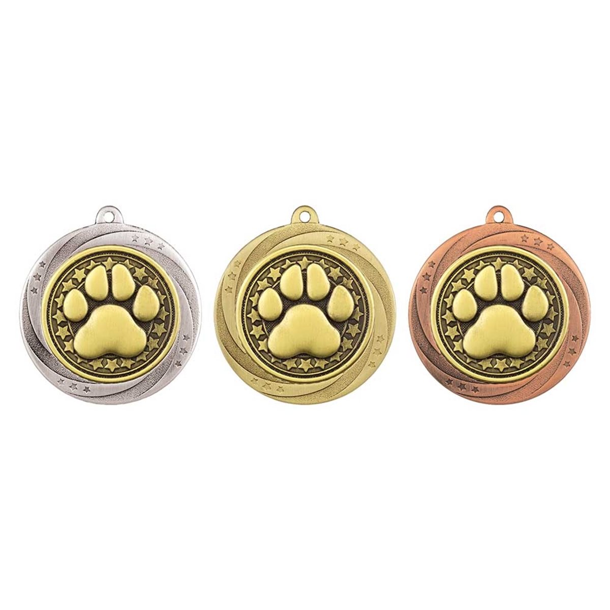 Superstar 60mm Dog Agility Medal in Gold, Silver & Bronze MM25046