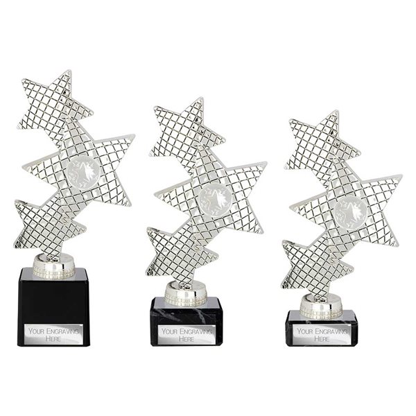 Silver Premium Star Award on Marble Base TR25591