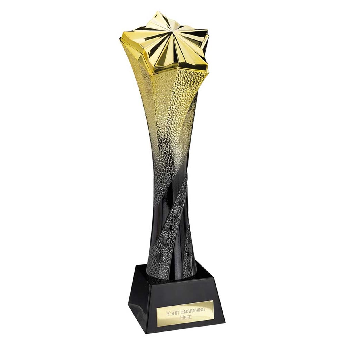 Black and Gold Star Tower Award TR25507A