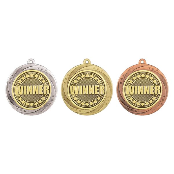 Superstar 60mm Winner Medal in Gold, Silver & Bronze MM25166