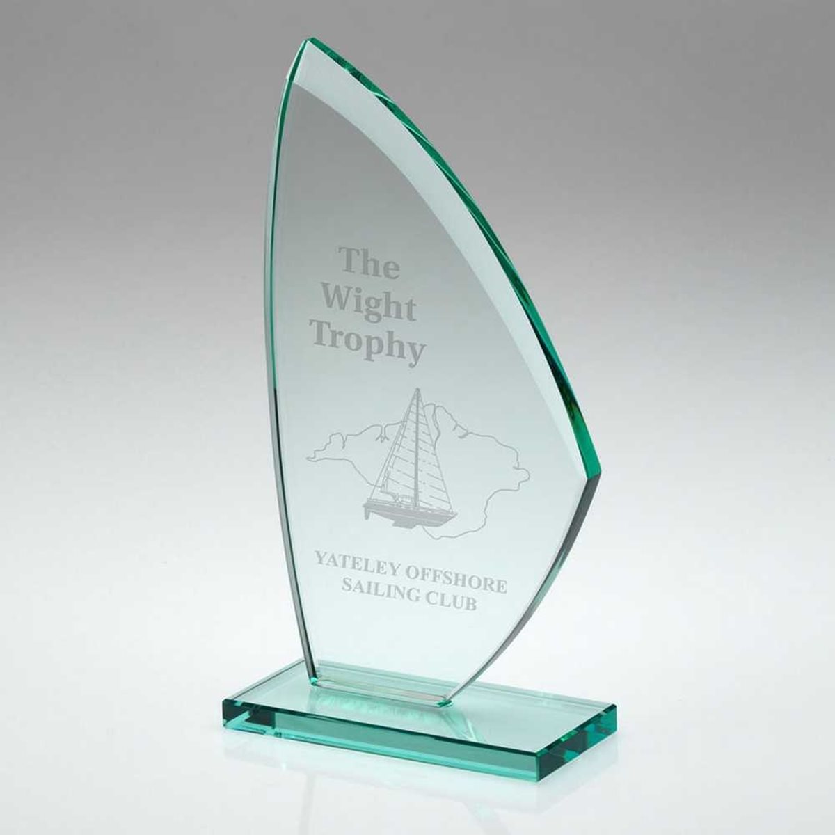 Jade Glass Sail Award (10mm Thick) KG13