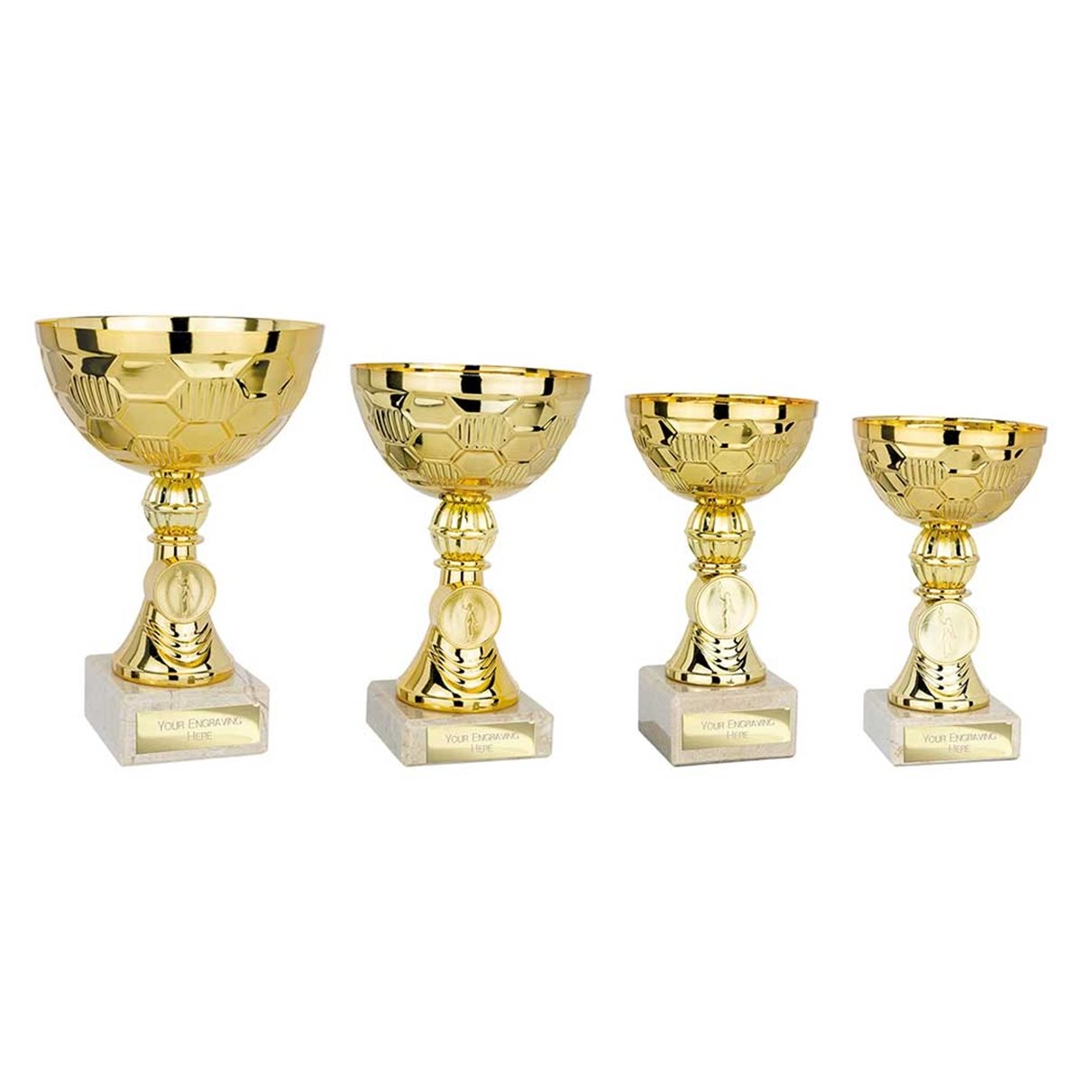 Gold Plastic Presentation Cup on Marble Base TR25613