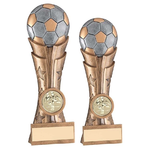 Brz|Pew|Gold Fluted Flatback Football Award