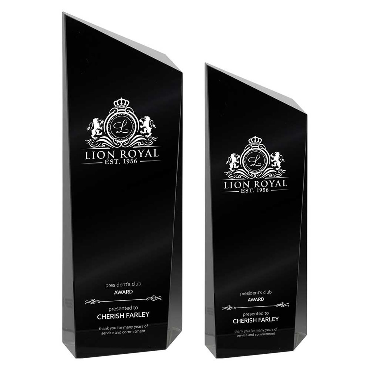 Premium Peak Black Glass Award 35mm Thick CR25468