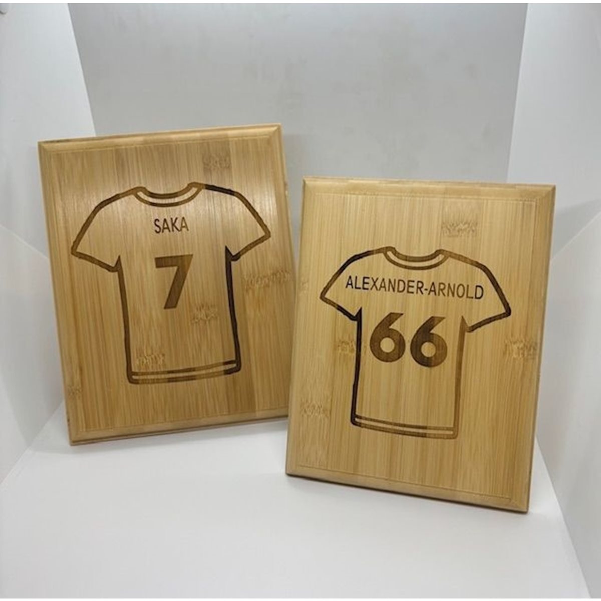 Personalised Bamboo Wood Plaque Engraved Player BB22139