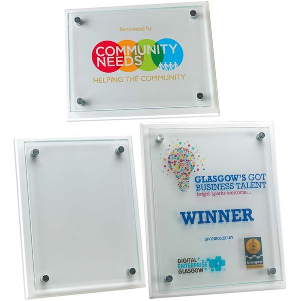 Clear Glass Wood Plaque GWW79 - Copy