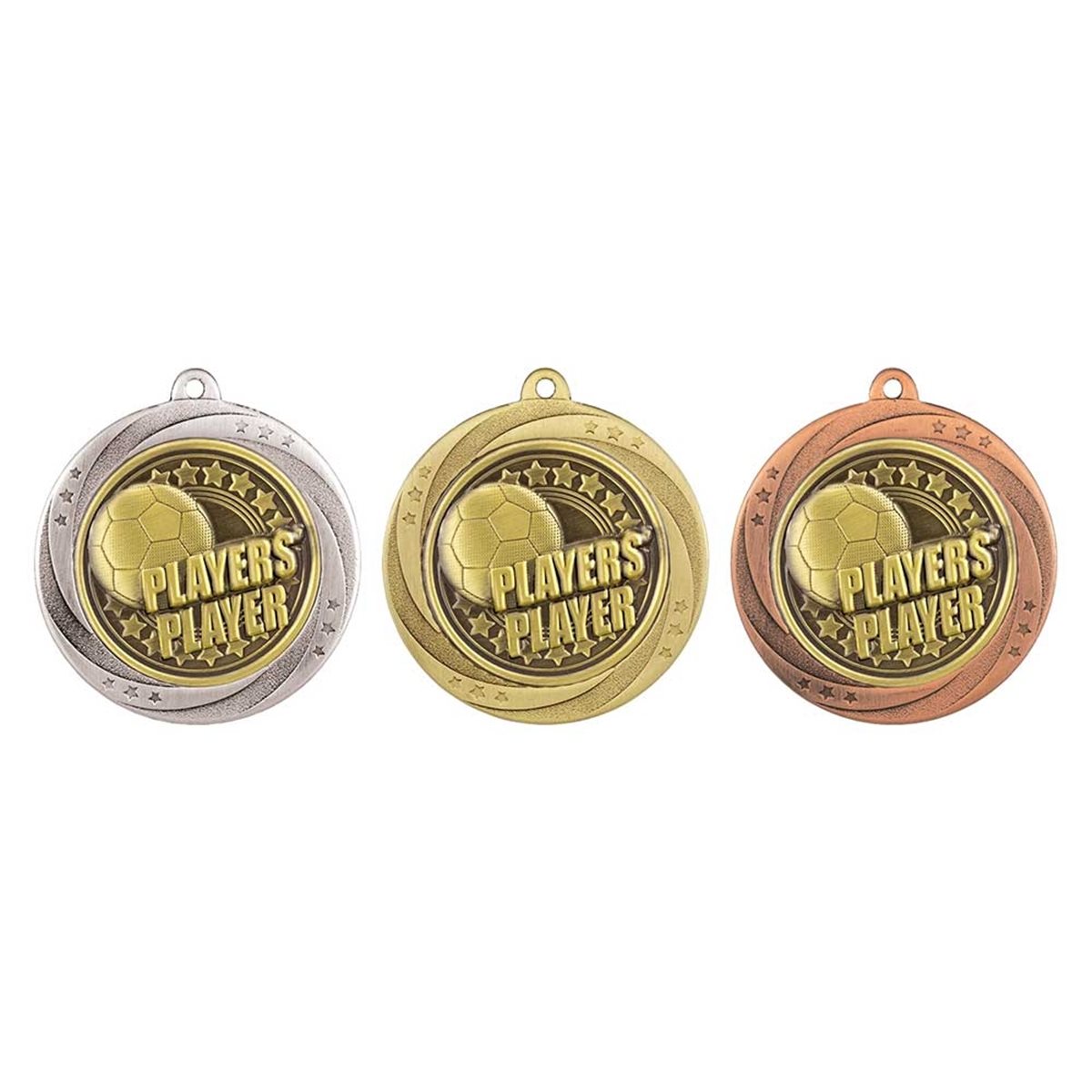 Superstar 60mm Players Player Medal in Gold, Silver & Bronze MM25058