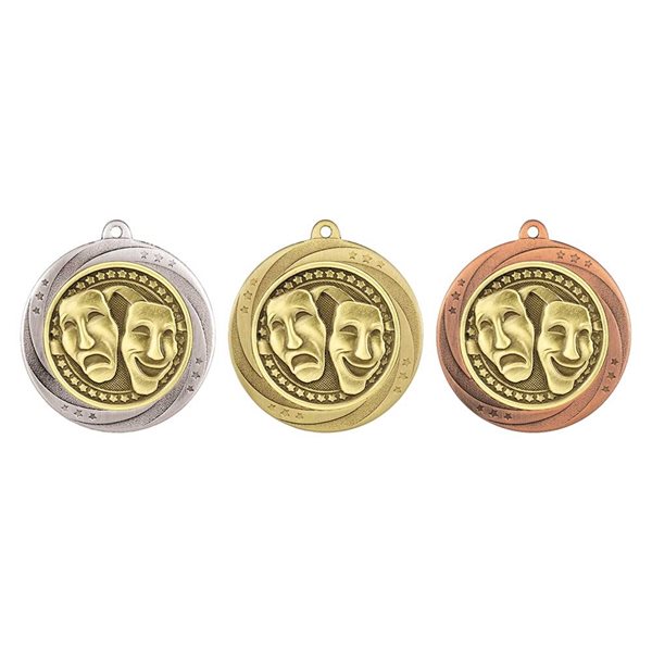 Superstar 60mm Drama Medal in Gold, Silver & Bronze MM25048