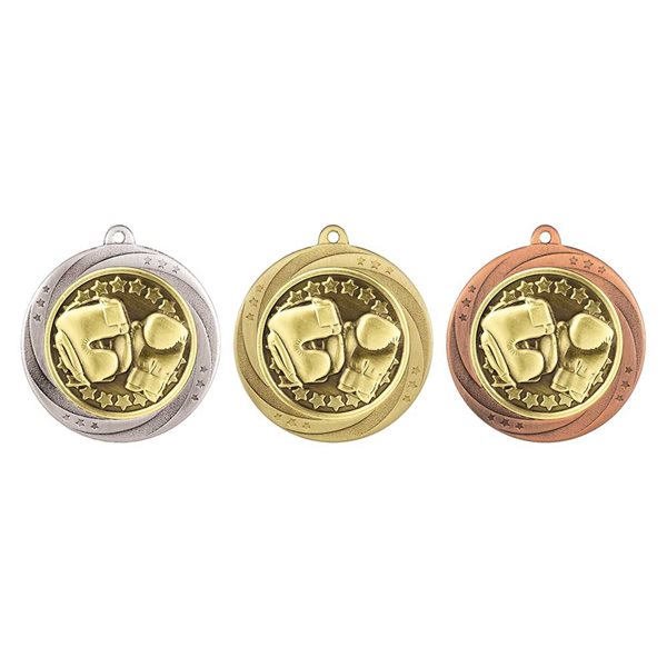 Superstar 60mm Boxing Medal in Gold, Silver & Bronze MM25038