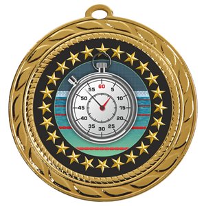 Swimming Medal 70mm in Gold, Silver & Bronze MD237