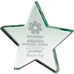 Crystal Star Award 18mm Thick in Presentation Case CR22126