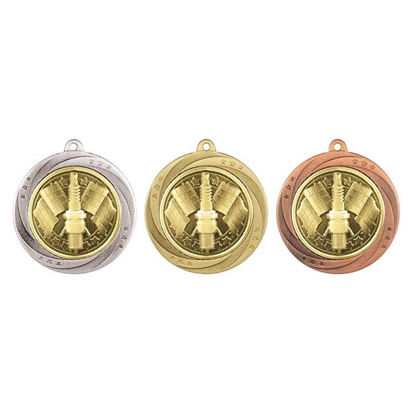 Superstar 60mm Motorsport Medal in Gold, Silver & Bronze MM25068