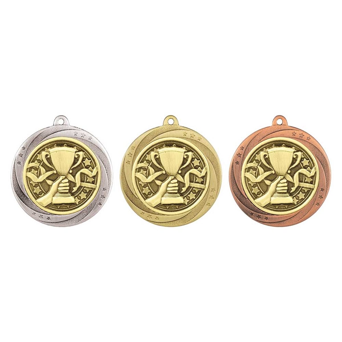 Superstar 60mm Recognition Medal in Gold, Silver & Bronze MM25159