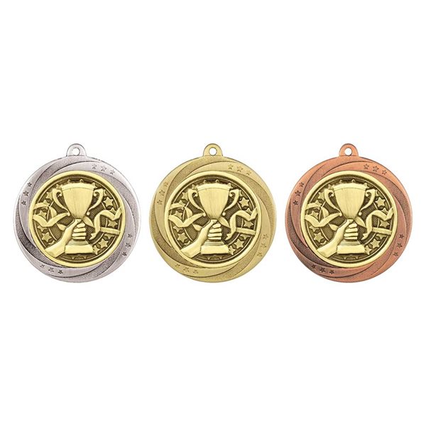 Superstar 60mm Recognition Medal in Gold, Silver & Bronze MM25159