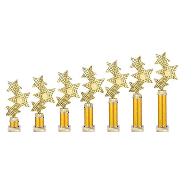 Gold Trinity Star Column Award on Marble Base TR25597