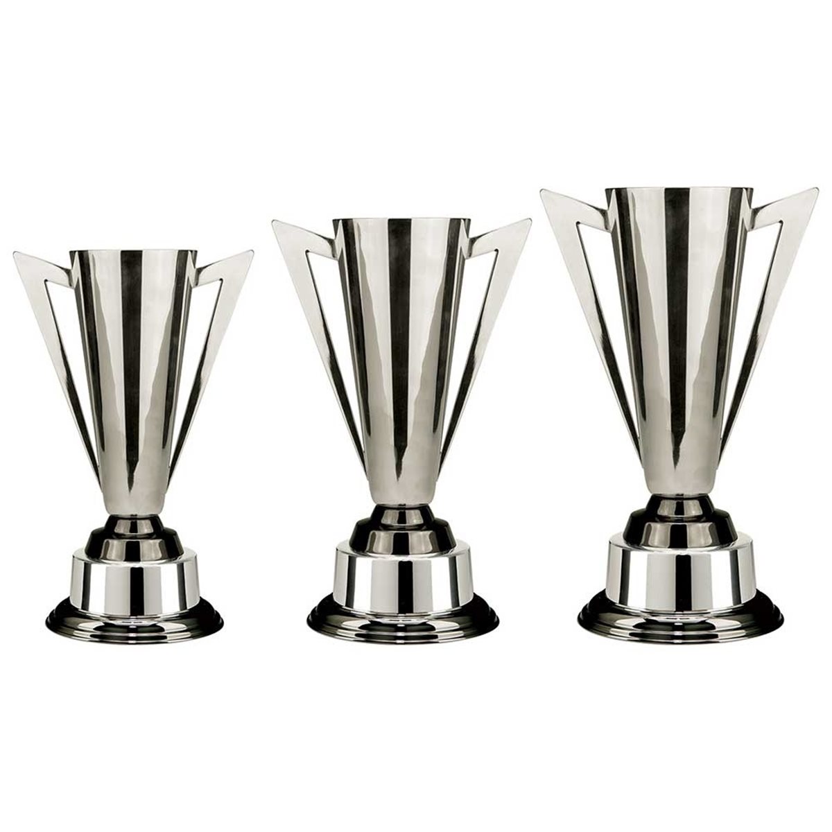 Silver Nickel Plated Cup With Handles on Round Base with Plinth NP24053