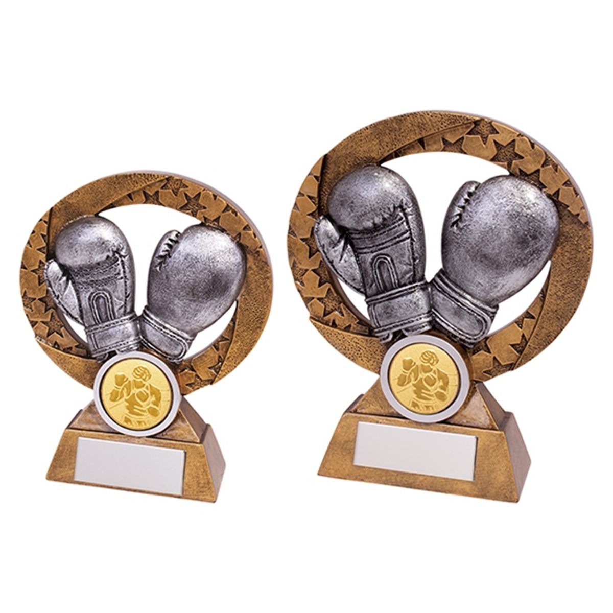 Gold And Silver Resin Boxing Trophy Rf19141 Jaycee Trophies