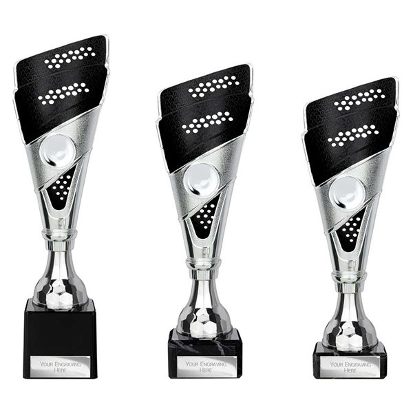 Silver and Black Predator Award on Black Marble Base TR25546