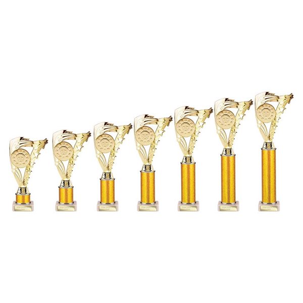 Gold Star Award on Gold Tube and Marble Base TR24516