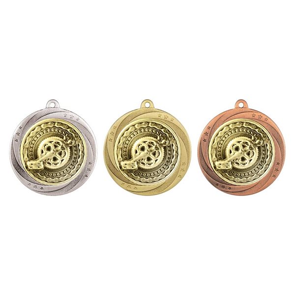 Superstar 60mm Cycling Medal in Gold, Silver & Bronze MM25044