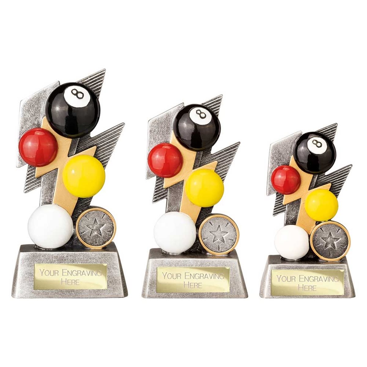 Pool Strike Bolt Resin Award RF25083