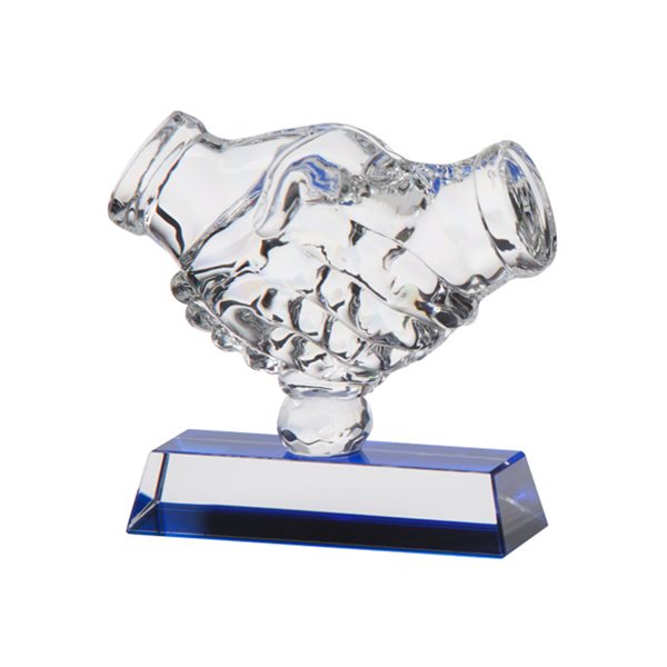 *MANAGERS SPECIAL* Handshake Crystal Achievement Award CR9031