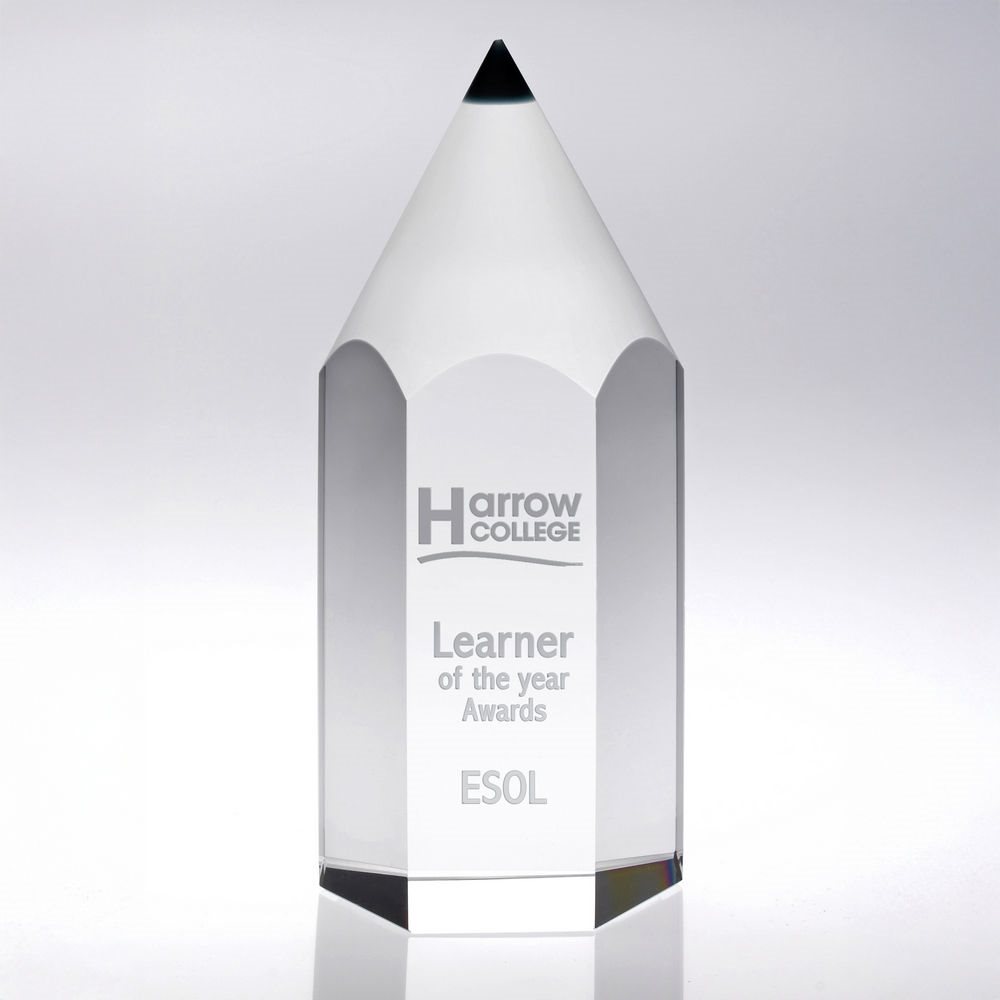 Premium Clear Glass Pencil Award (JB900)