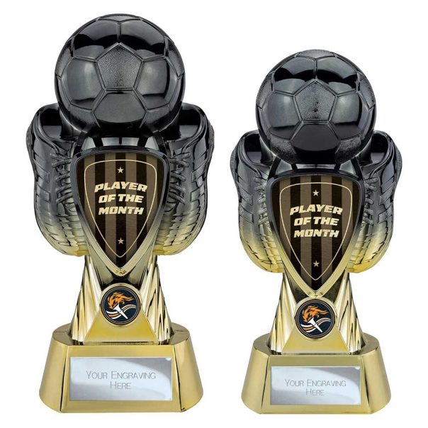 Tournament Black and Gold Player of the Month Football Trophy PX26128