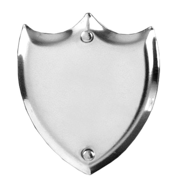 Engraved Side Shield - Silver Only - 4cm tallest point x 3.5cm widest point