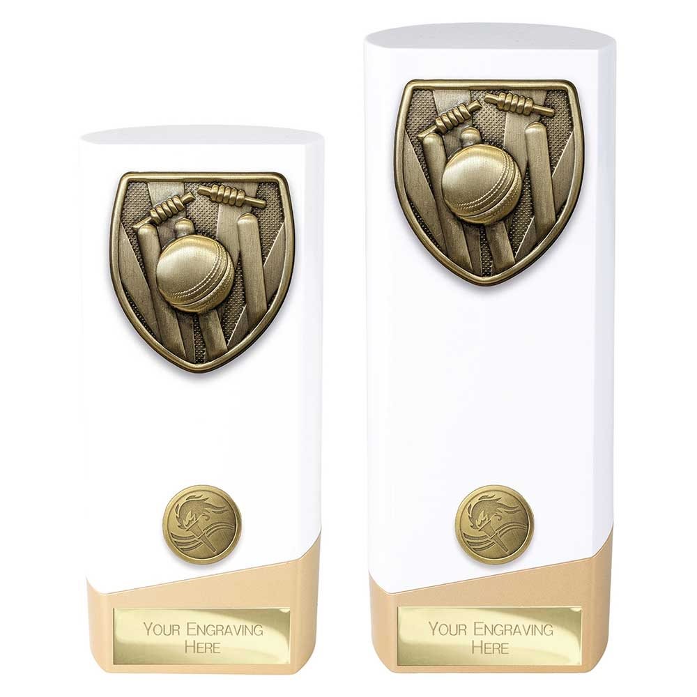 White and Gold Prime Heavyweight Cricket Award PW24209