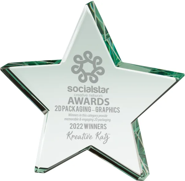 Crystal Star Award 18mm Thick in Presentation Case (CR22126)
