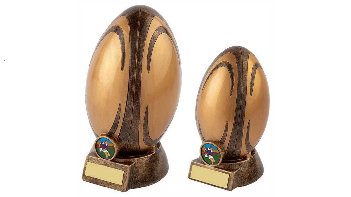 Rugby Resin Award with Full 3D Ball RS496