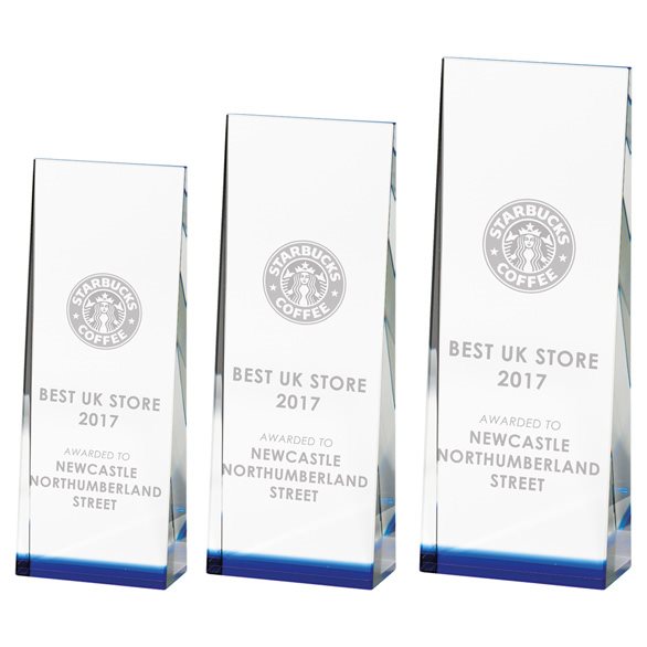 Crystal Award on blue Base - CR1221