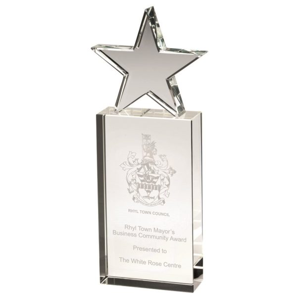 Tower Star Optical Glass Award - 30mm Thick (JB1800)