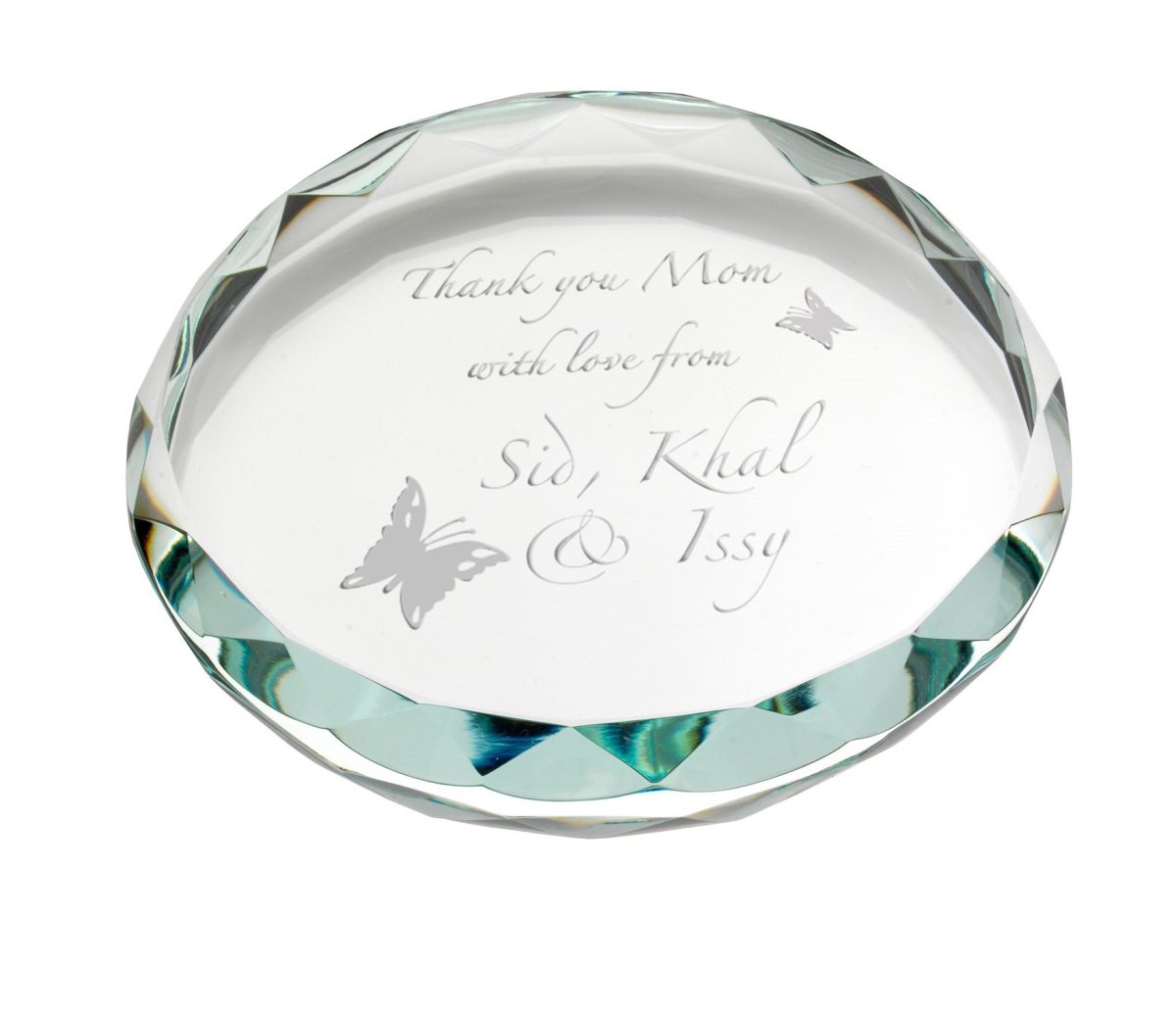 Clear Glass Round Paperweight PAP3