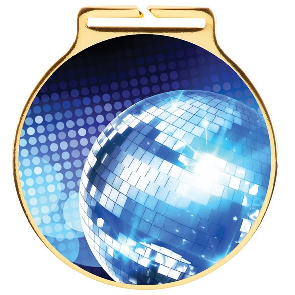 Dance Gold Medal & Ribbon 60mm MM20465G