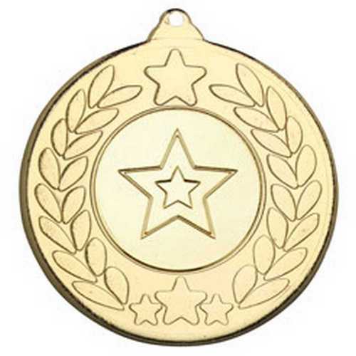 50mm Star Medal M18 in Gold, Silver and Bronze