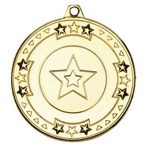 50mm Star Medal M69G in Gold, Silver and Bronze