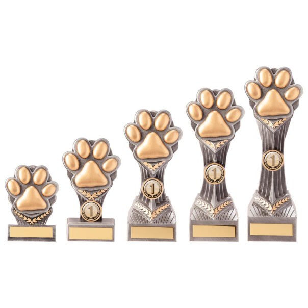 Silver Dog Paw Trophy PA20061